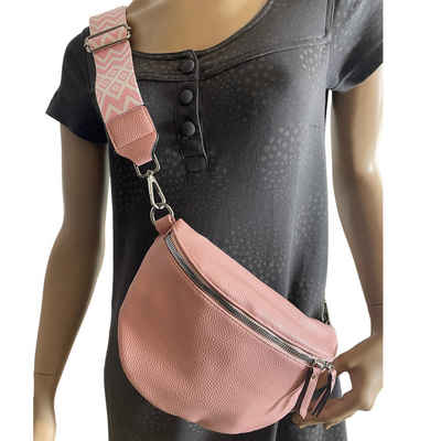 Taschen4life Umhängetasche moderne Bauchtasche Brusttasche Gürteltasche, CrossBody Bag, Bodybag Schultertasche, breiter Muster Stoffgurt/Umhängeband