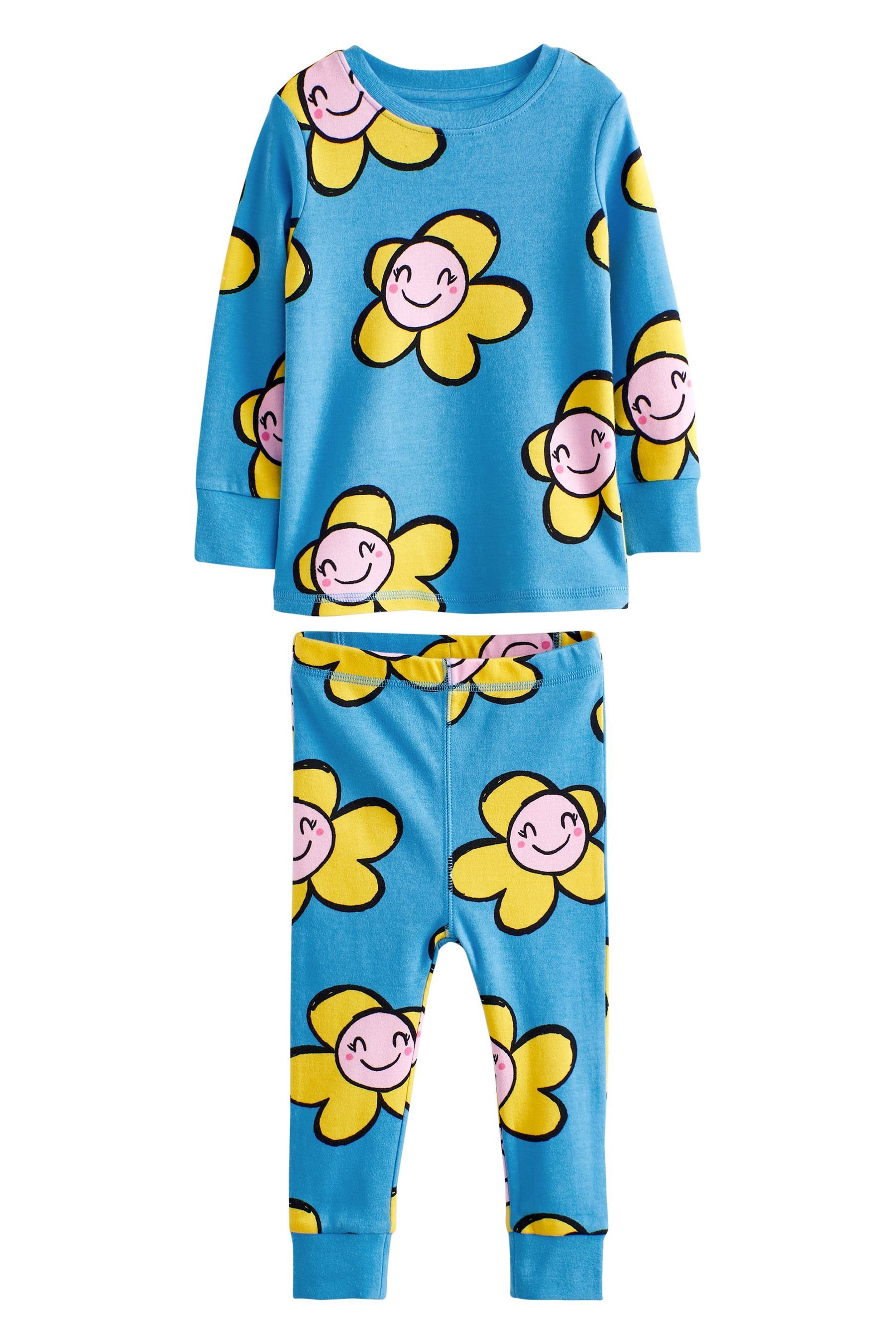 Next Pyjama Kuschelige Pyjamas mit tlg) Figurenmotiv, Multi Character (6 Floral Bright 3er-Pack