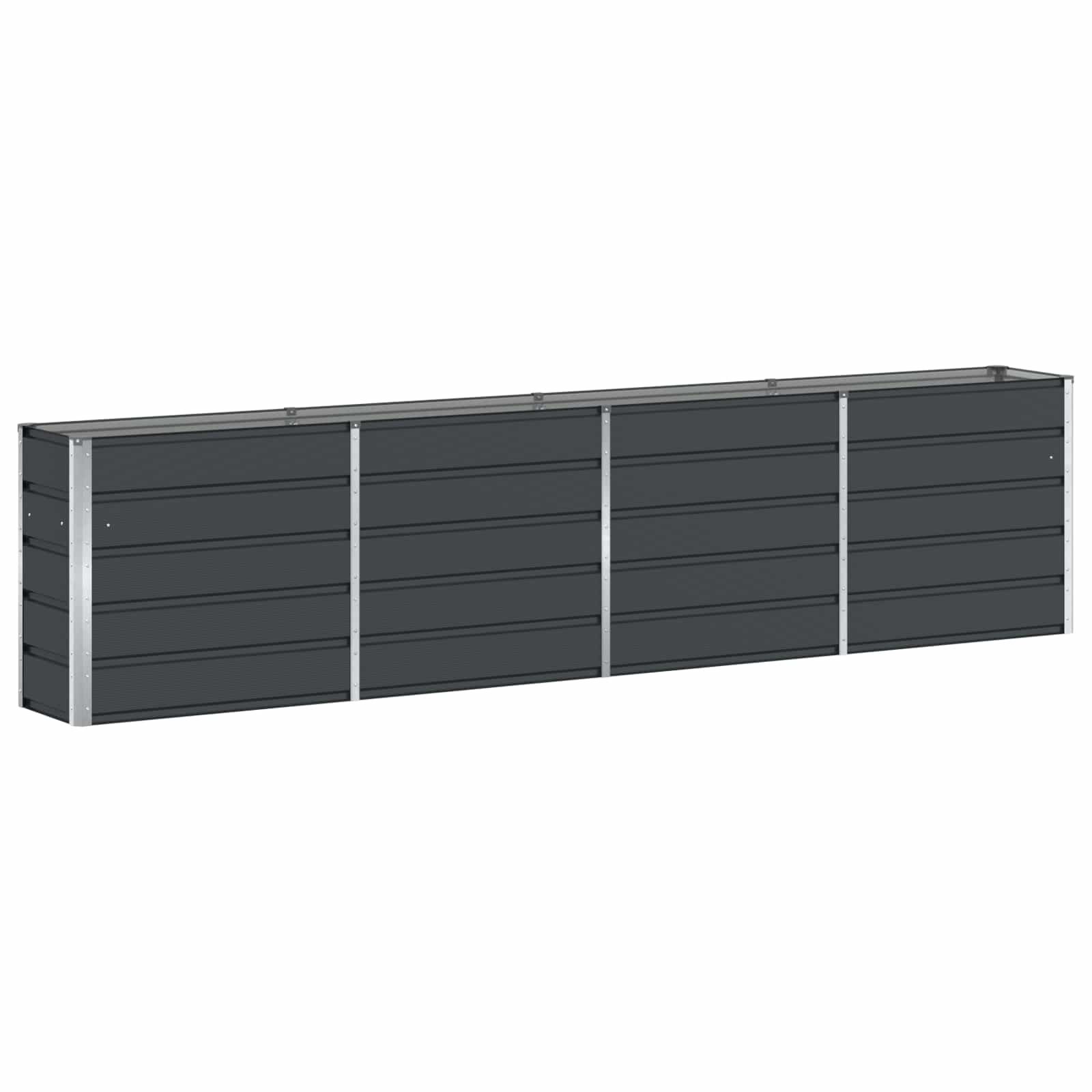 vidaXL Blumentopf Pflanzkübel Anthrazit 320 x 40 x 75 cm Stahl (1 St)