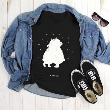 Mr. & Mrs. Panda T-Shirt Eisbär Umarmen - Schwarz - Geschenk, Tiermotive, lustige Sprüche, Lus (1-tlg)