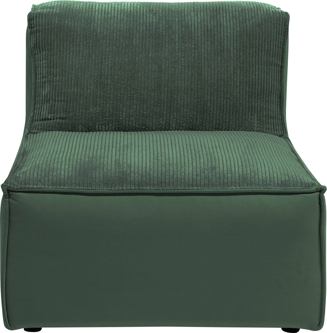 RAUM.ID Sofa-Mittelelement Modulid als in oder Cord flaschengrün (1 Modul verwendbar, St), separat