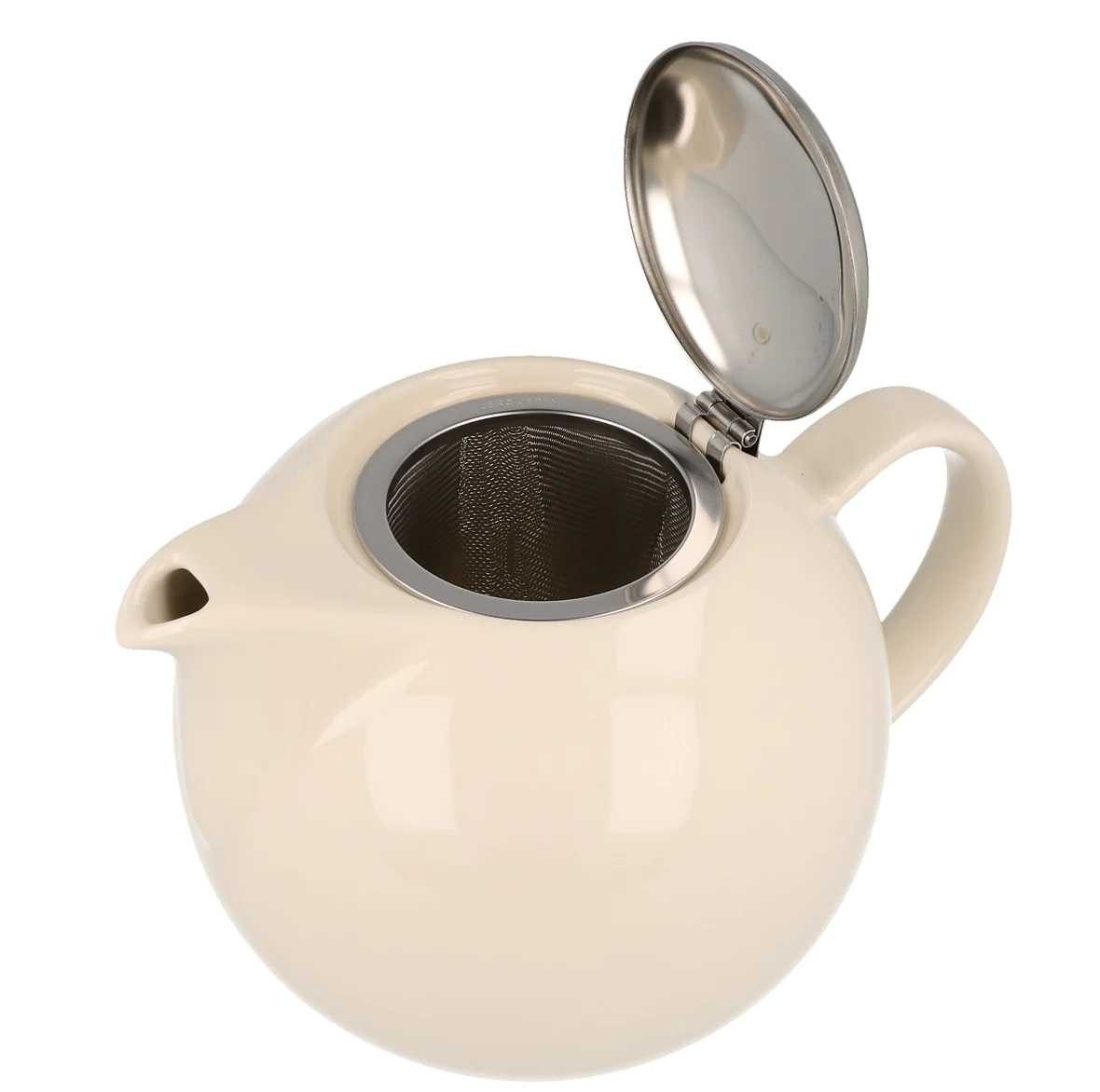 Zero Japan Teekanne ivory mit Edelstahlfilter 1 L, (1-St), spülmaschinenfest