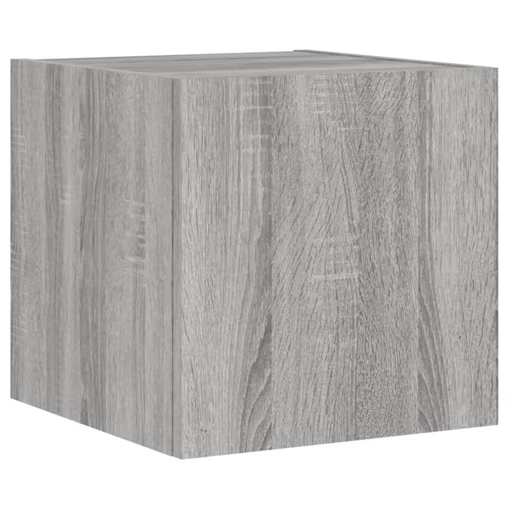 vidaXL TV-Wand TV-Wandschrank mit LED-Leuchten Grau günstig online kaufen