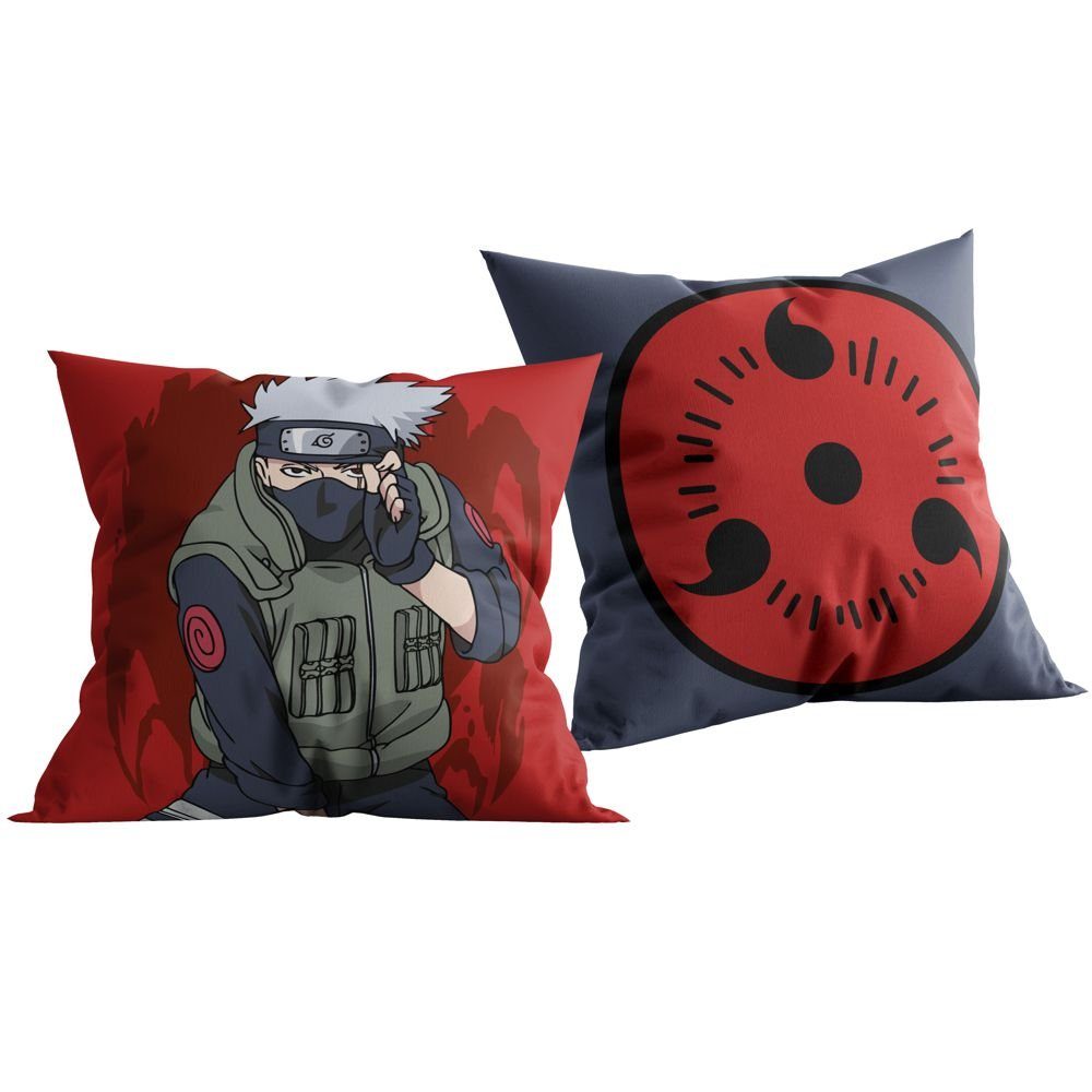 Naruto Dekokissen Kakashi Naruto 40 x 40 cm Kinder Deko-Kissen Wende-Motiv günstig online kaufen
