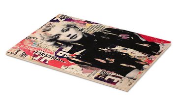 Posterlounge Holzbild Michiel Folkers, Marilyn Monroe, Wohnzimmer Modern Malerei