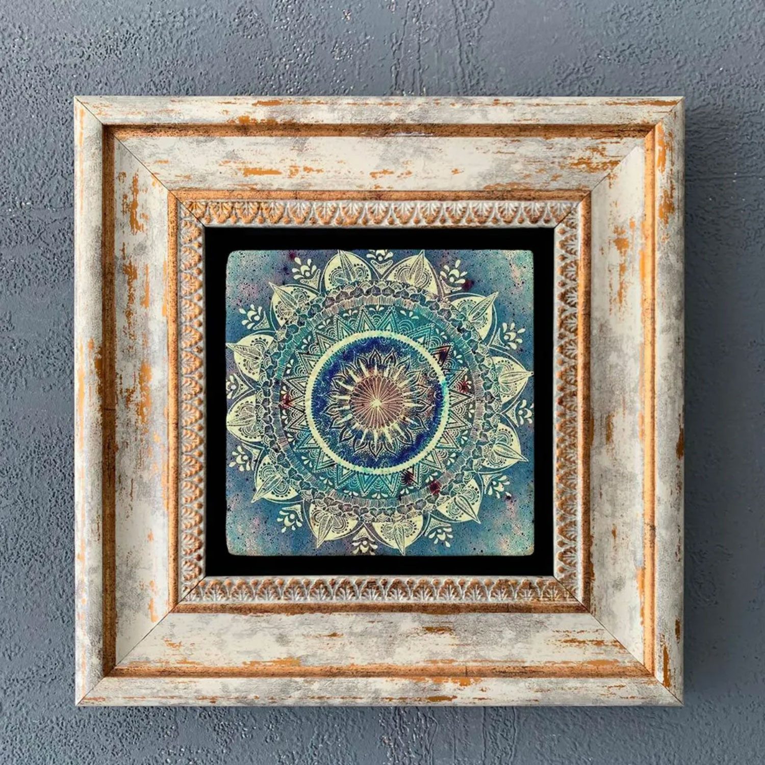 Jungengel Wanddekoobjekt Exklusives Wandbild Mandala 20x20 günstig online kaufen