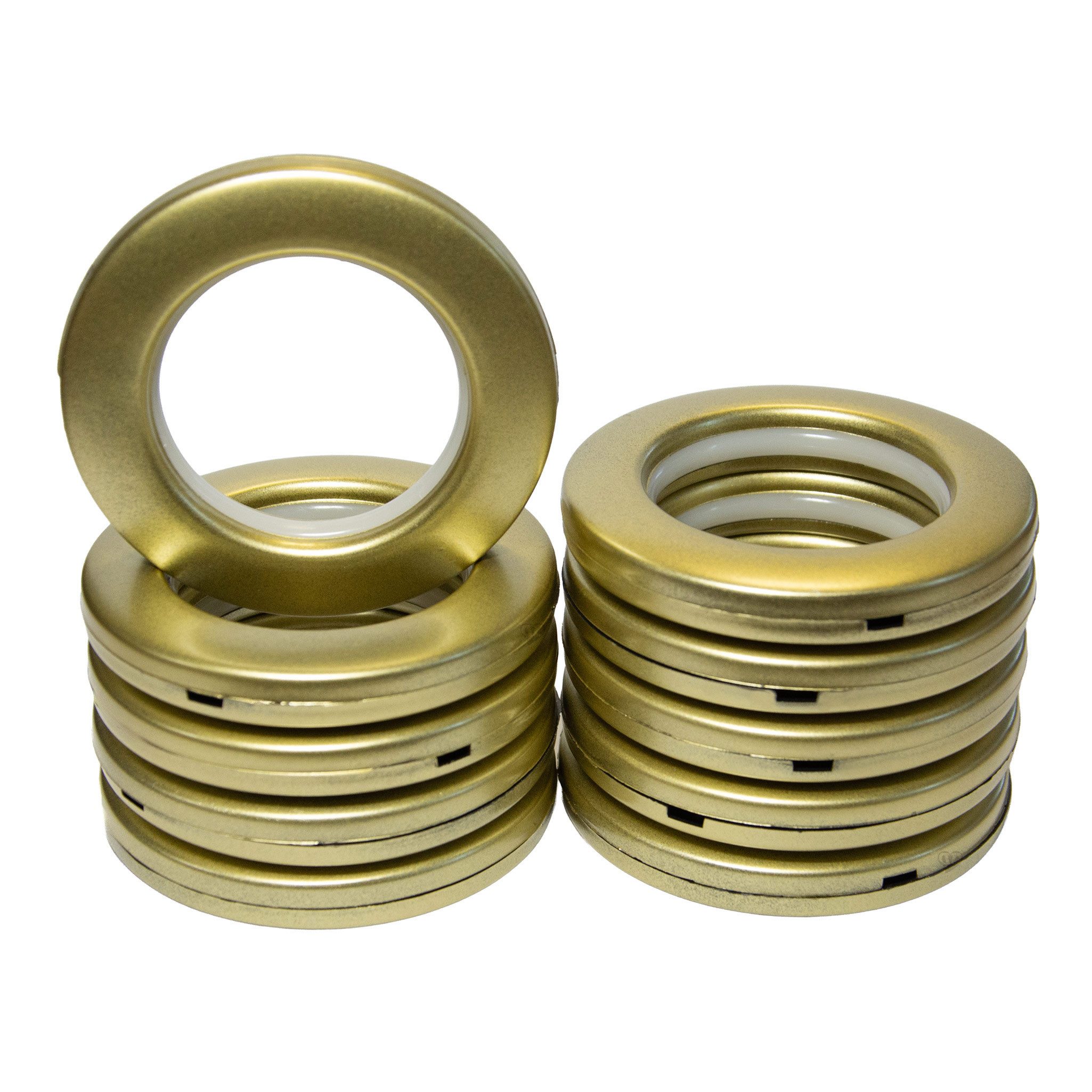 maDDma Stoffösen Stofföse Gardinenringe 10 Stück Ø42 mm Click-Öse Ösenring Gardinenöse, Ideal für klassische Vorhänge, dekorative Schals, leichte Stoffbahnen, Trennvorhänge oder kreative Heimwerkerprojekte wie Raumteiler oder Stoffdekorationen., (10 Stück, 10-St), altmessing