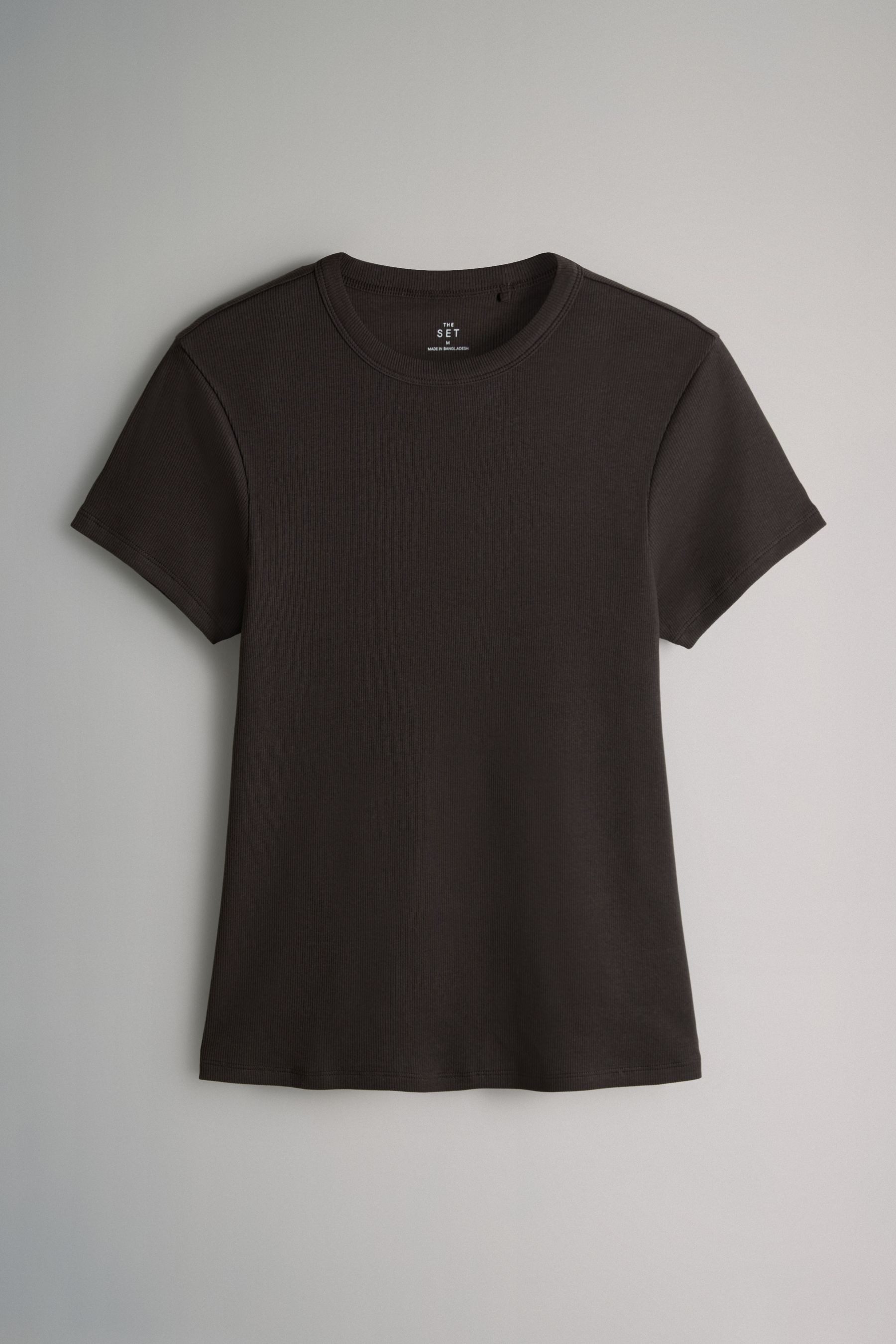 The Set T-Shirt The Set gerippte Kurzarm-T-Shirts, 5er-Pack (5-tlg)