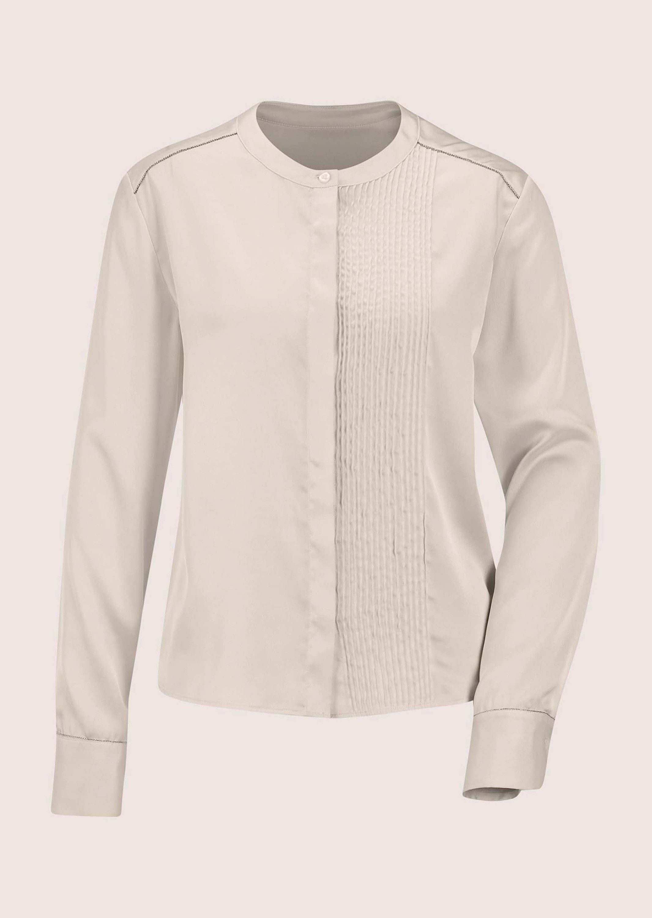 Langarmbluse Elegante Bluse mit Zierblenden