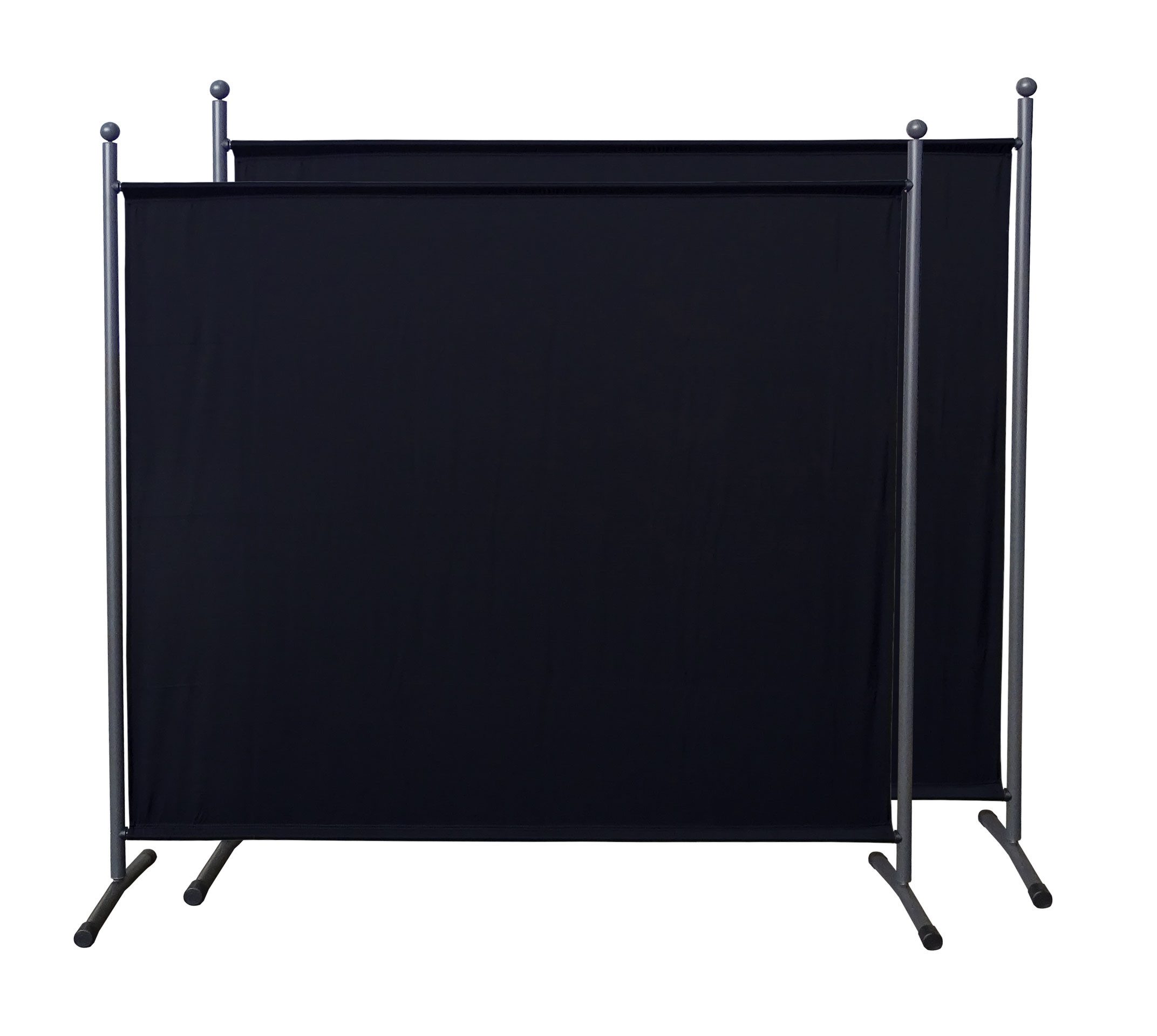 Quick Star Paravent 2 Stück Stellwand 180x178cm Schwarz (2 Stück)