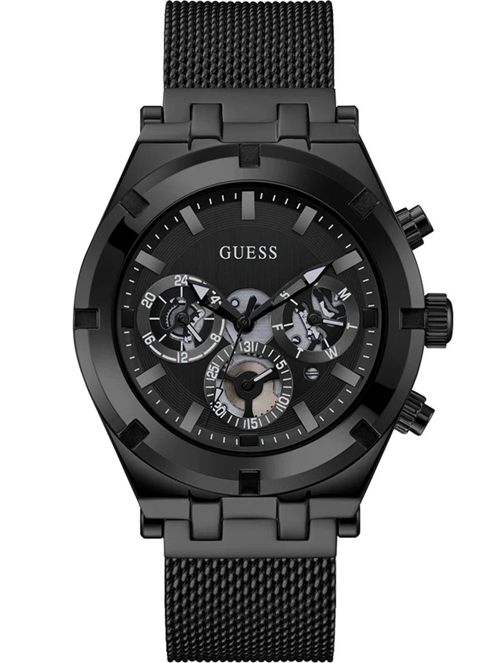 Continental Herrenuhr Guess 44mm Multifunktionsuhr GW0582G3 5ATM Guess