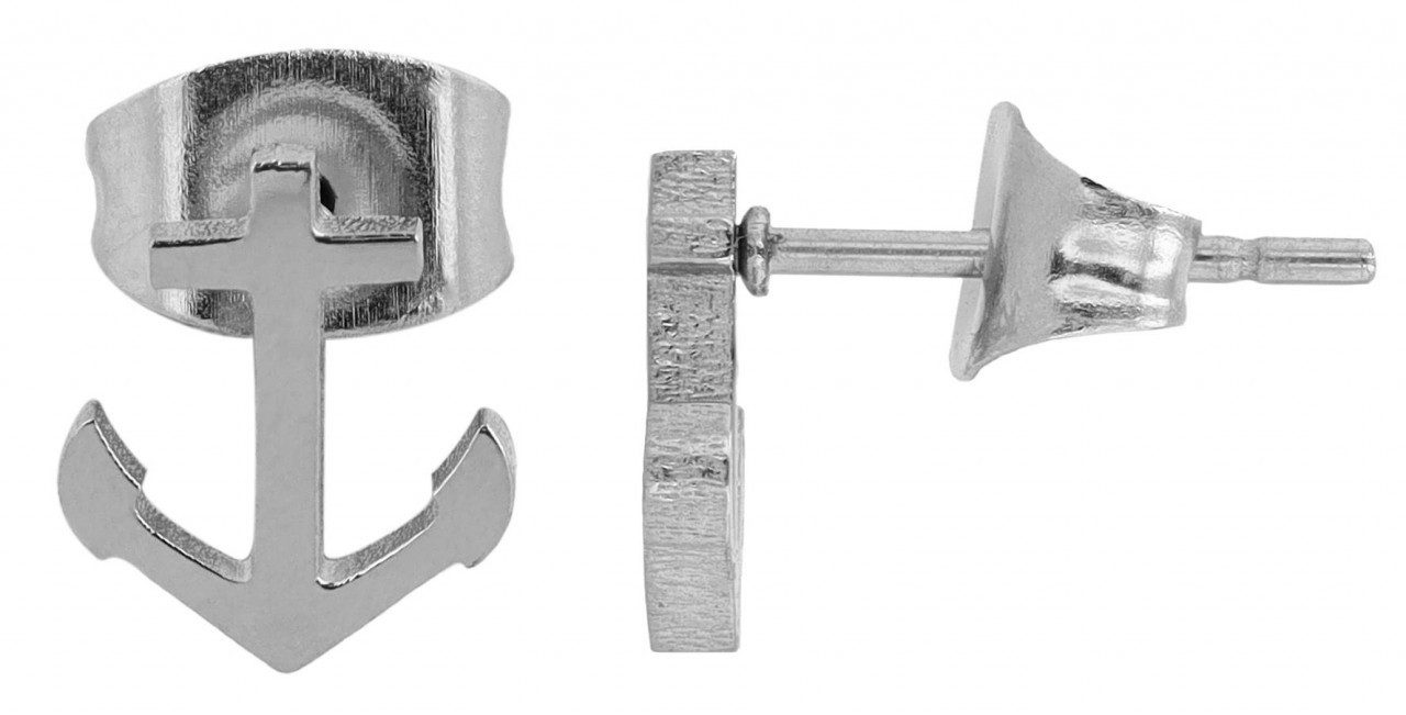 Paar Ohrhänger Unisex Ohrstecker aus Edelstahl mit Anker