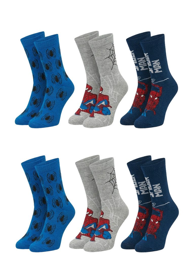 Socken Spider-Man Kinder Jungen Socken 6er Pack