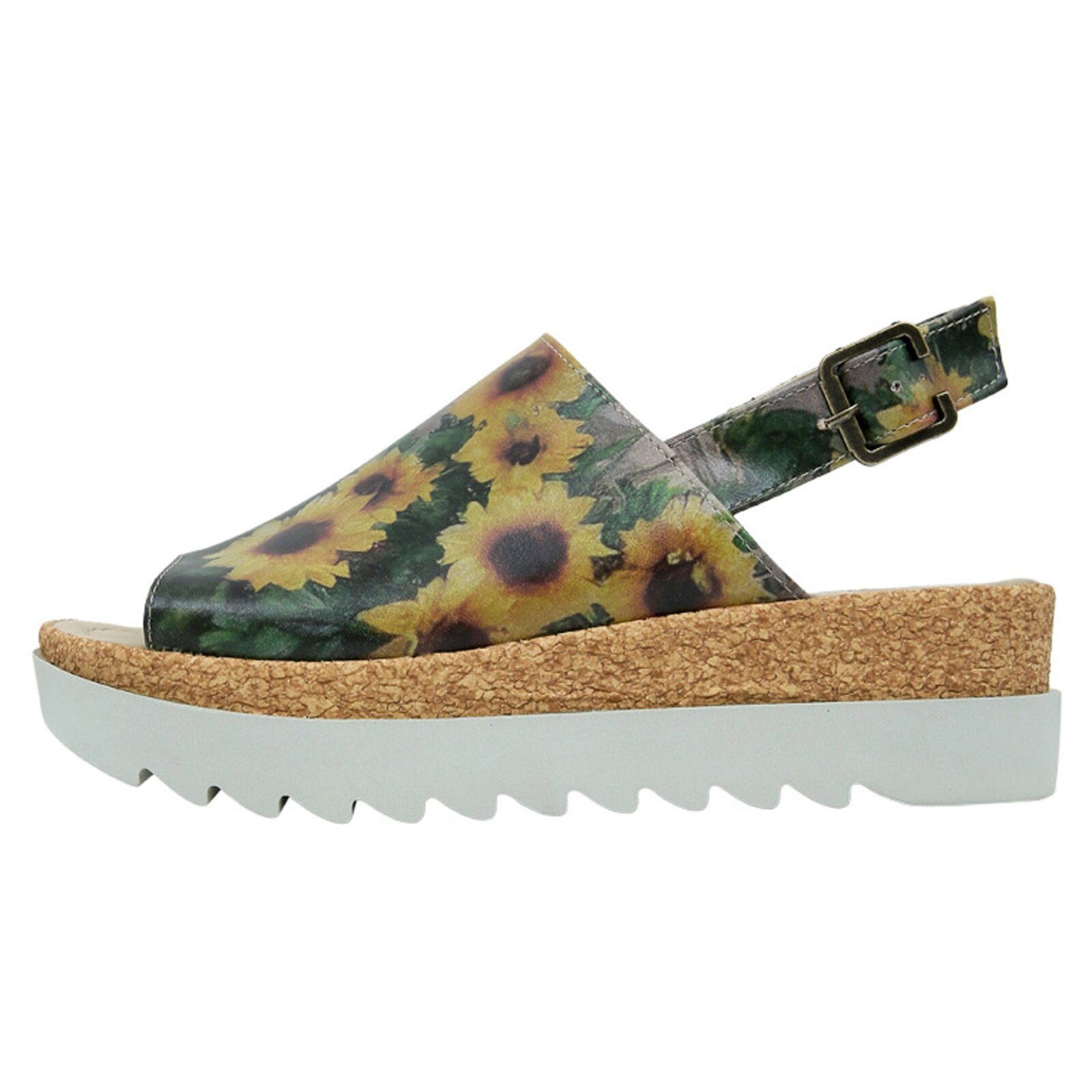 DOGO Gigi Sandale Sunflowers Damen Sandalen Sandalette Handgefertigt