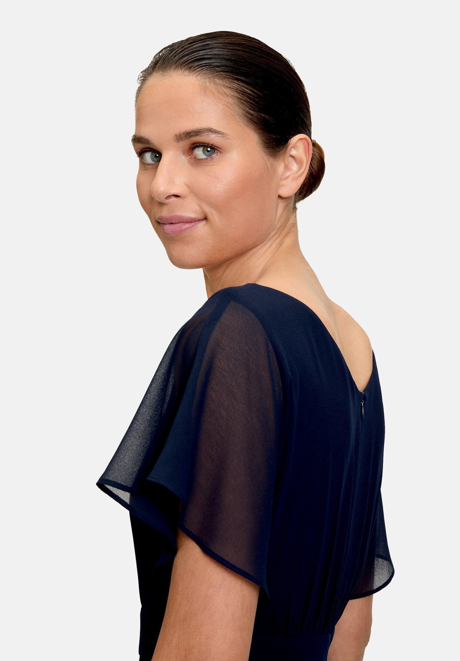 Vera Mont Cocktailkleid Damen kurzarm Raffung