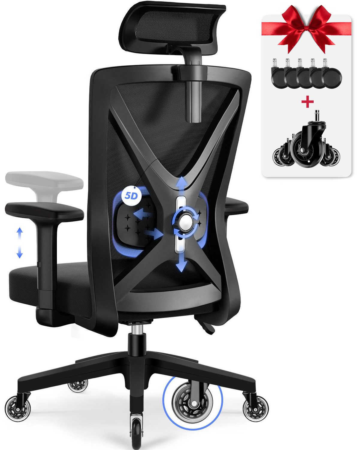 Hiazurm Bürostuhl Bürostuhl, Chefsessel, Ergonomischer Schreibtischstuhl, günstig online kaufen