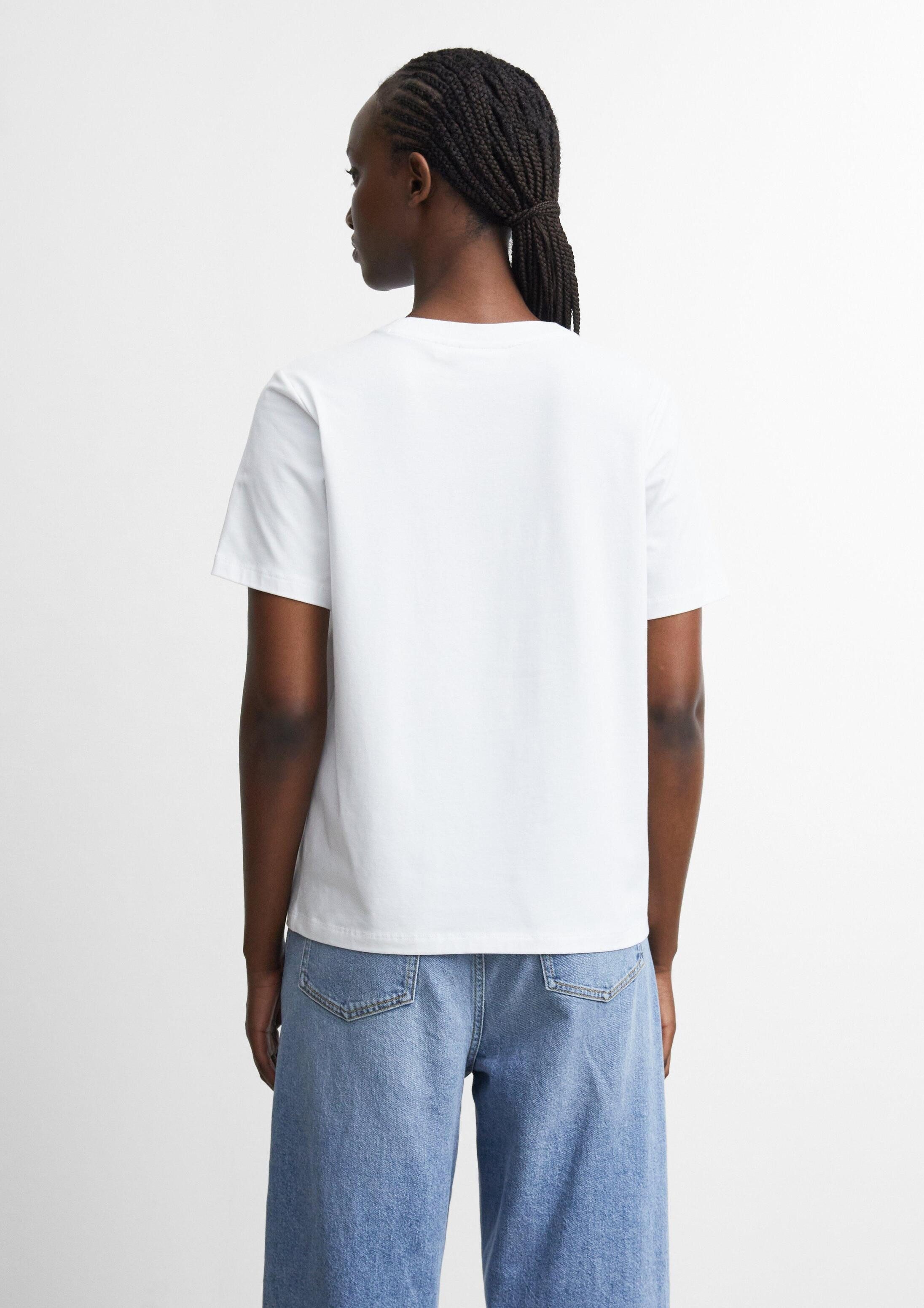 comma Kurzarmshirt T-Shirt T-Shirt mit Artwork