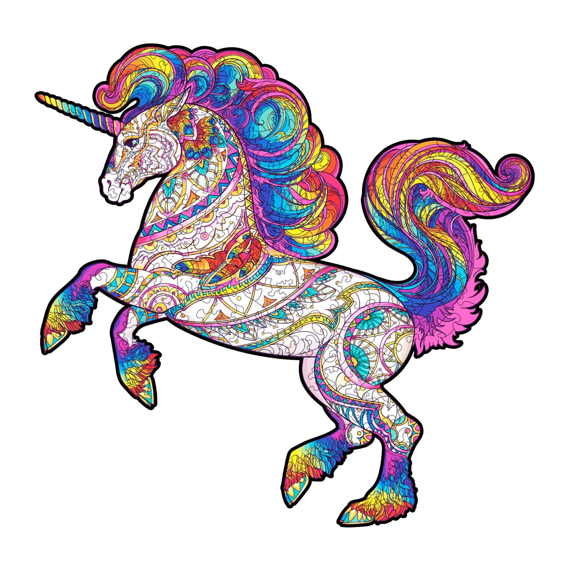 MagicHolz Puzzle MagicHolz Unicorn Holzpuzzle, 600 Puzzleteile