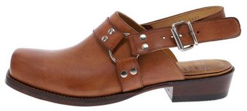 FB Fashion Boots AMIE Cognac Damen Ledersandale Braun Schnürschuh Rahmengenäht