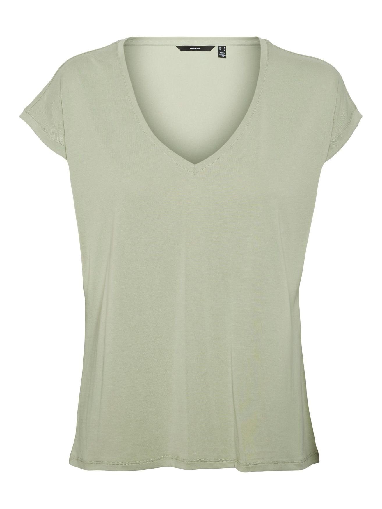 5282 Moda Basic Stretch in T-Shirt Vero VMFILLI Mint T-Shirt V-Neck