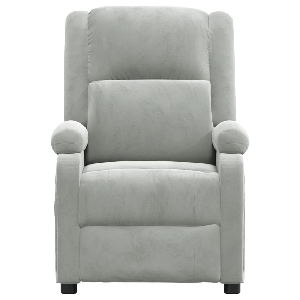vidaXL Sessel Relaxsessel Hellgrau Samt (1-St) günstig online kaufen