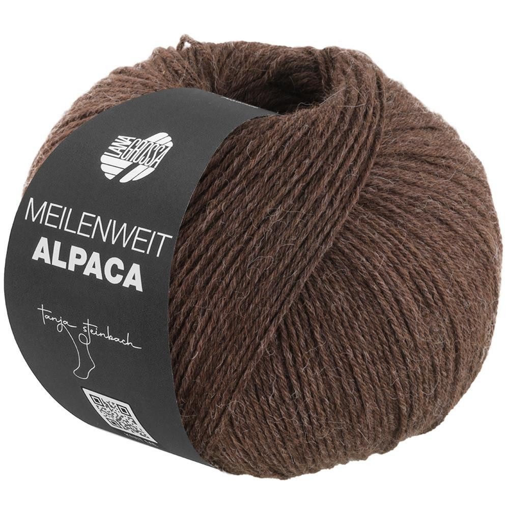 LANA GROSSA Meilenweit 6-fach 150g Alpaca uni Häkelwolle, 390 m