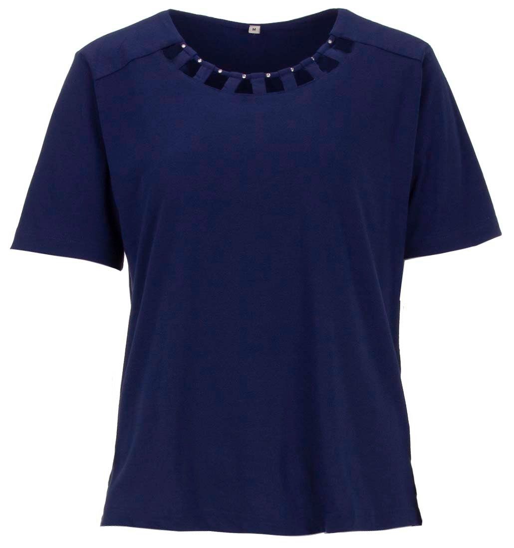 zeitlos T-Shirt Cut Out Stein Applikation