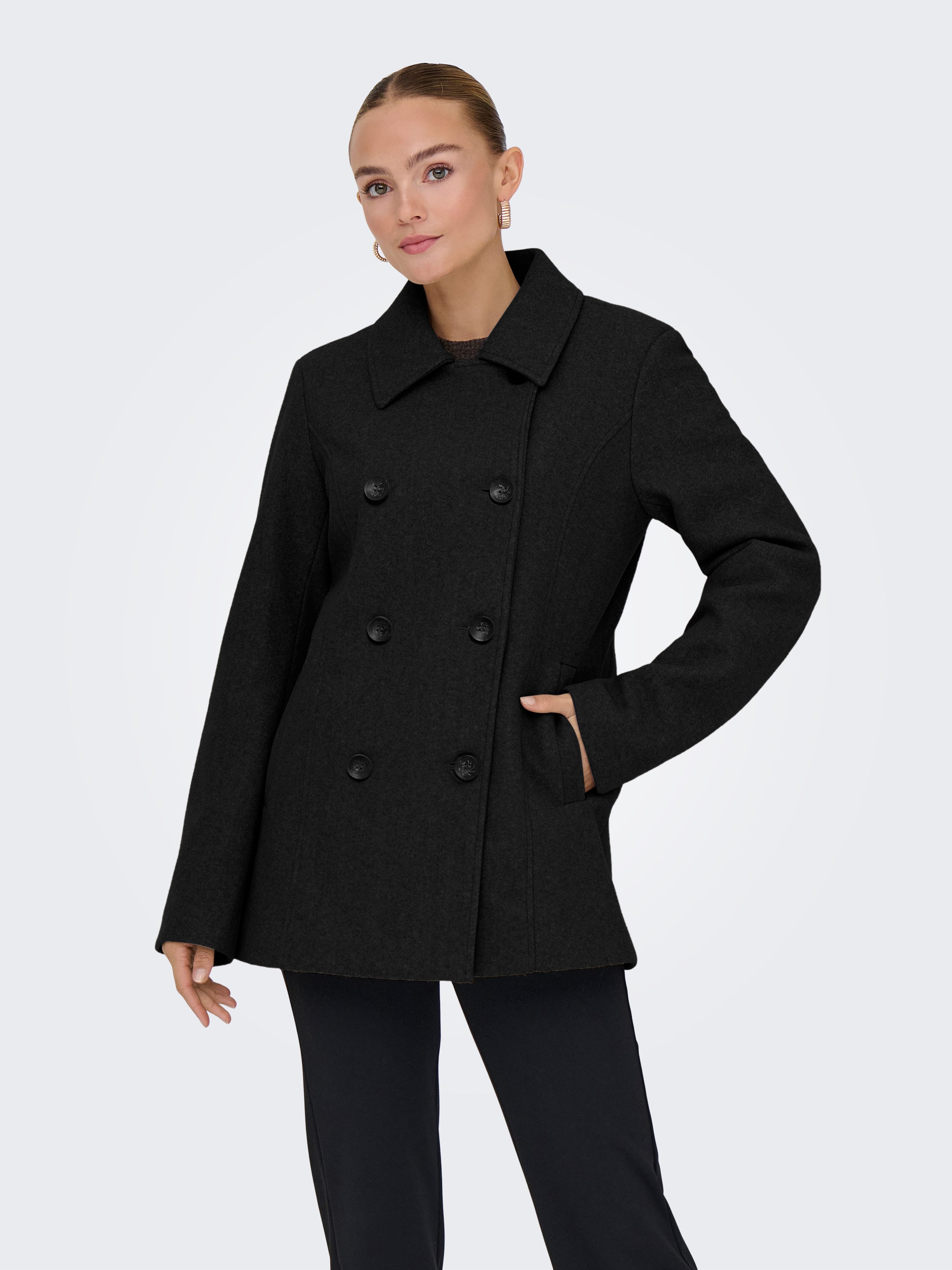 ONLY Kurzmantel ONLBLAKE PEACOAT CC OTW Kunstfaser