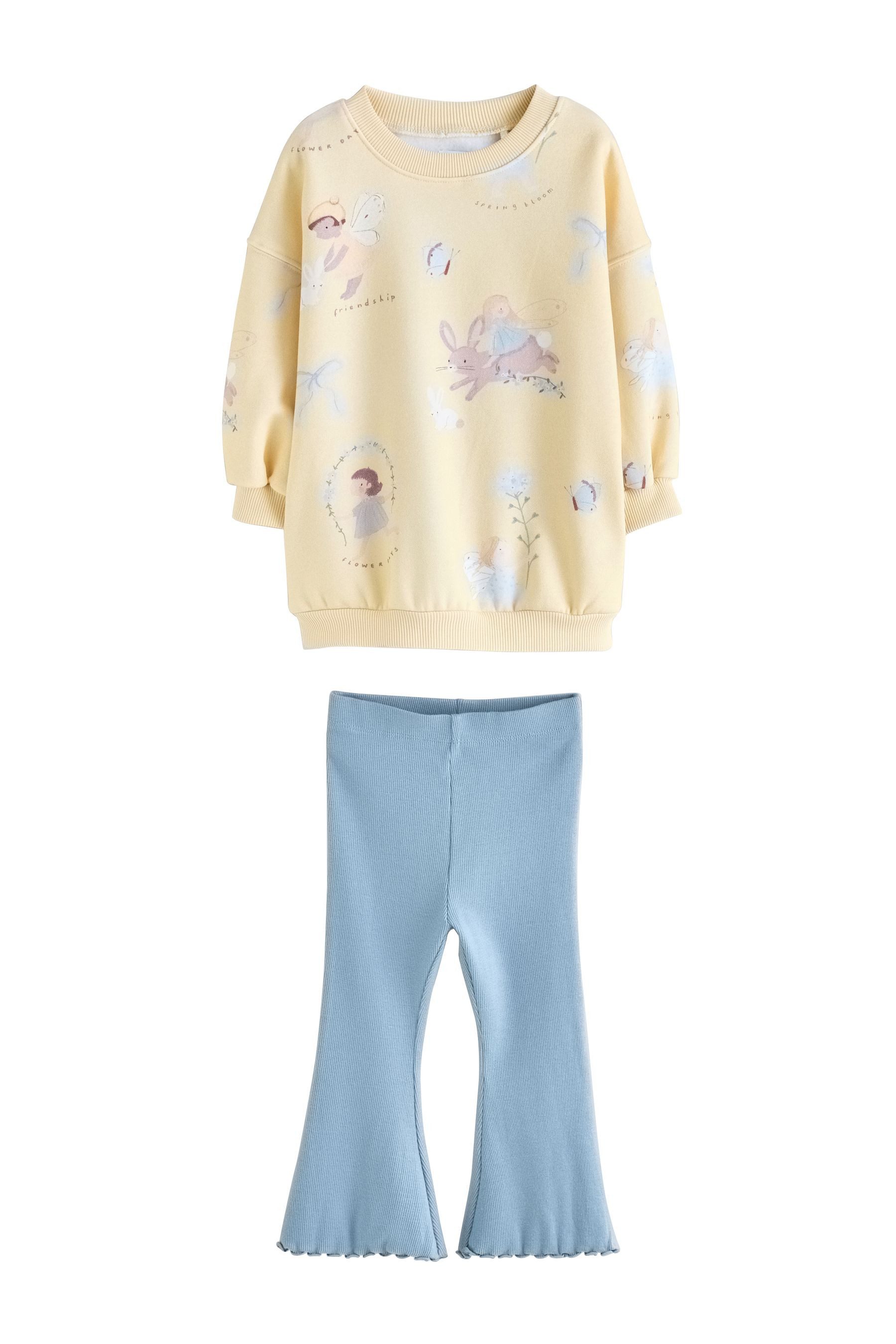 Top & Leggings Sweatshirt und Leggings mit Schlag im Set