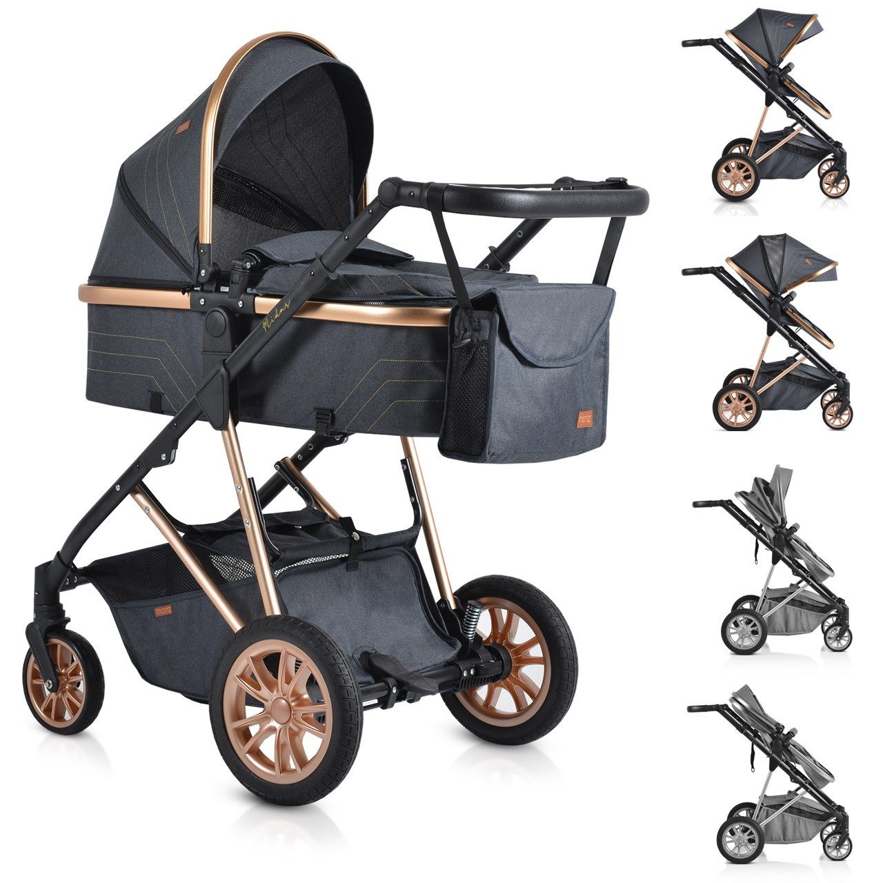 Kombi-Kinderwagen Kinderwagen Midas 2 in 1