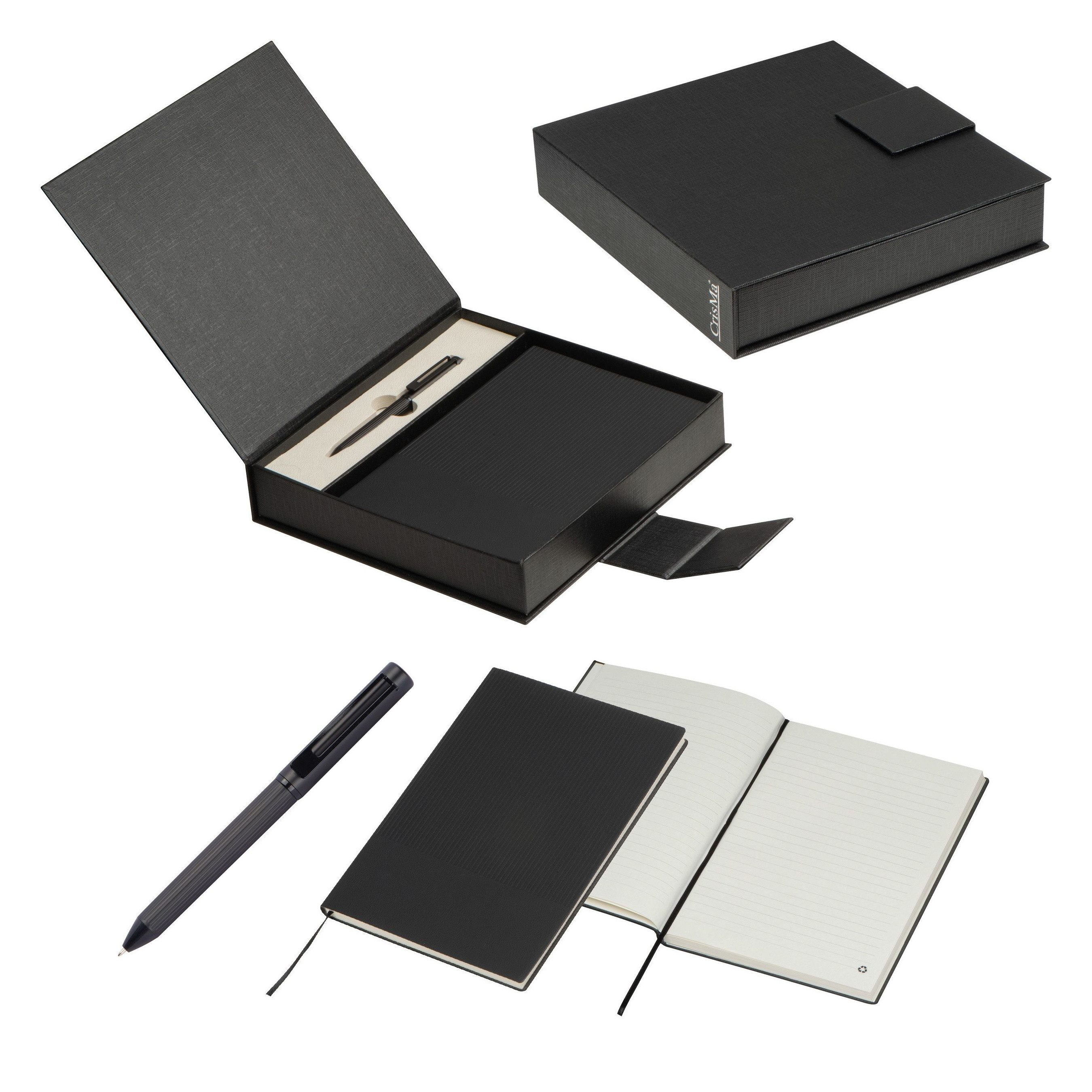 Macma Kugelschreiber Hochwertiges Geschenkset mit Notizbuch und Kugelschreiber