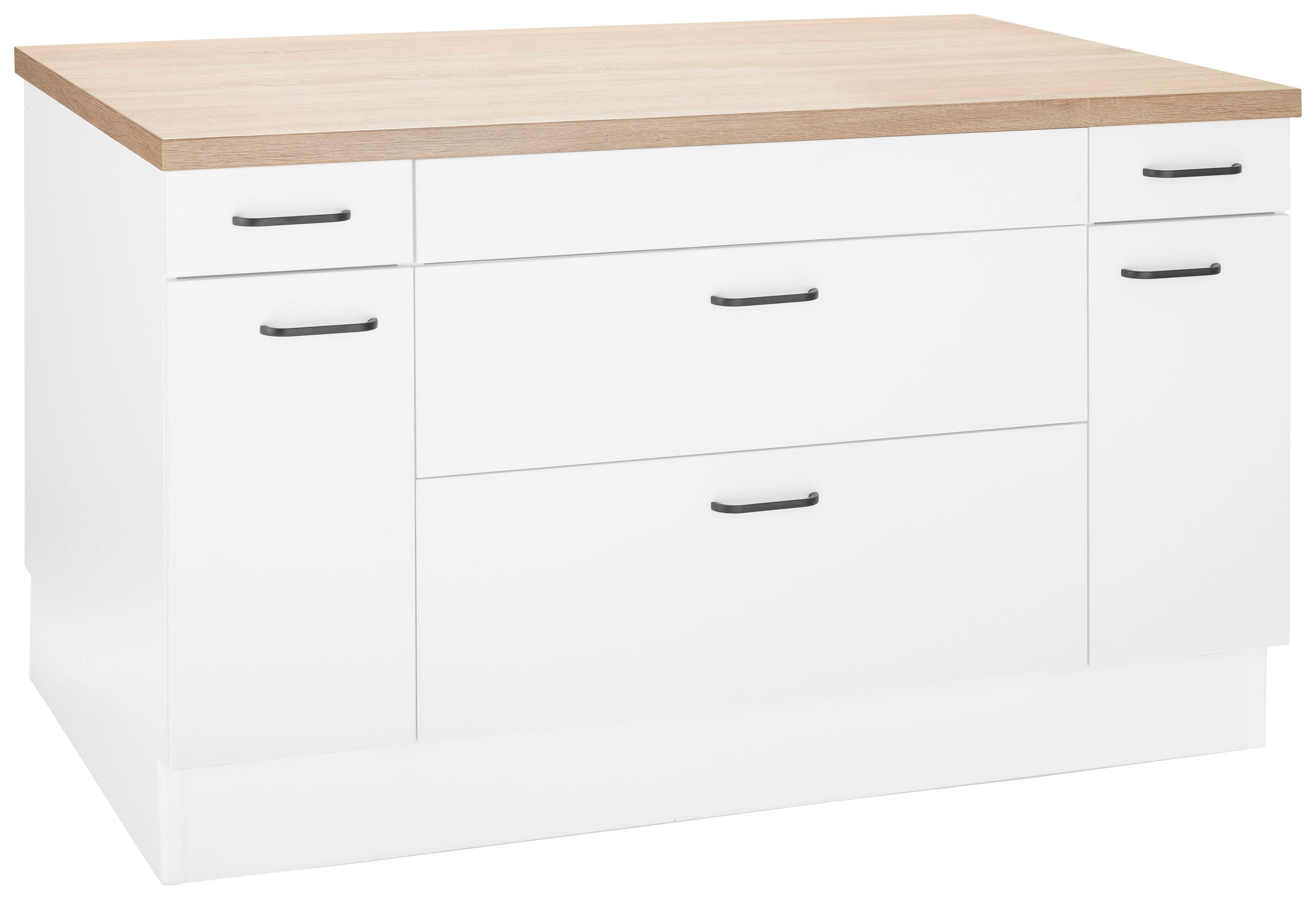 OPTIFIT Kücheninsel Elga, Soft-Close-Funktion, großen Vollauszügen, Stellbreite 150 x 95 cm