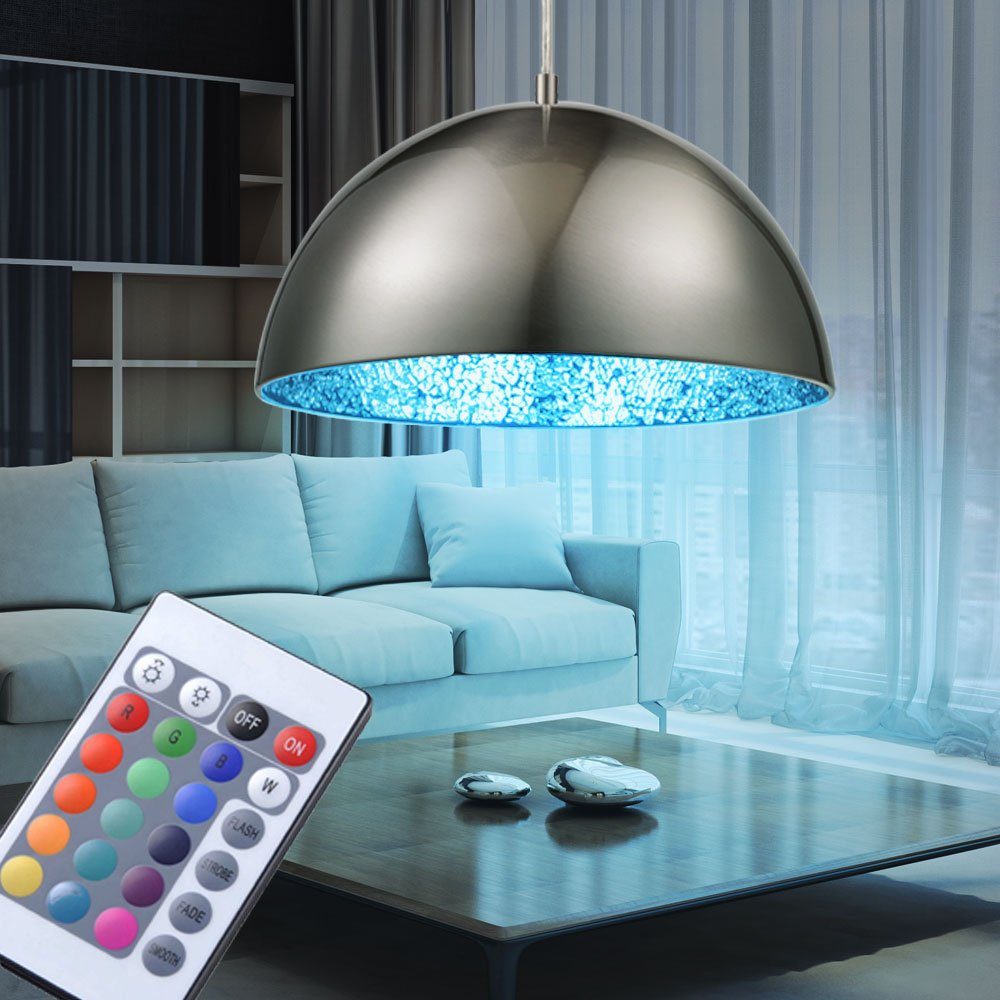 Lampe Pendel Decken Pendelleuchte, Watt Beleuchtung Leuchtmittel Farbwechsel, inklusive, Warmweiß, etc-shop LED Farbwechsel 7 RGB LED