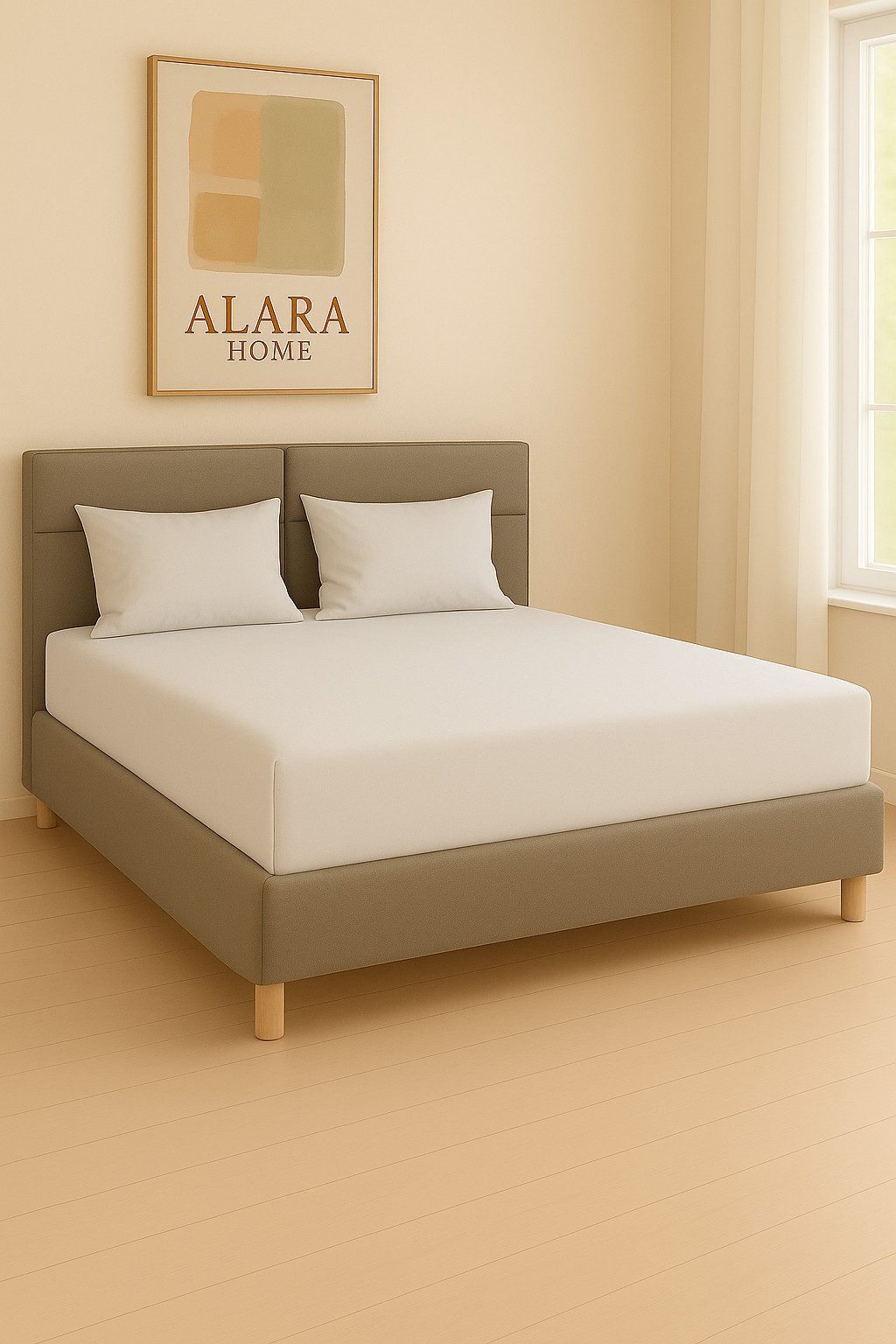 ALARA HOME Spannbettlaken 180x200 Baumwolle 100% Spannbetttuch Bettlaken Jersey 140x200, 90x200, Spannbetttuch,145 g/m², Topper,Rundumgummi, Atmungsaktiv – Bild 2 von 2