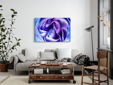 Sinus Art Leinwandbild 120x80cm Wandbild auf Leinwand Blüte Blume Nahaufnahme Violett Kunstvo, (1 St)