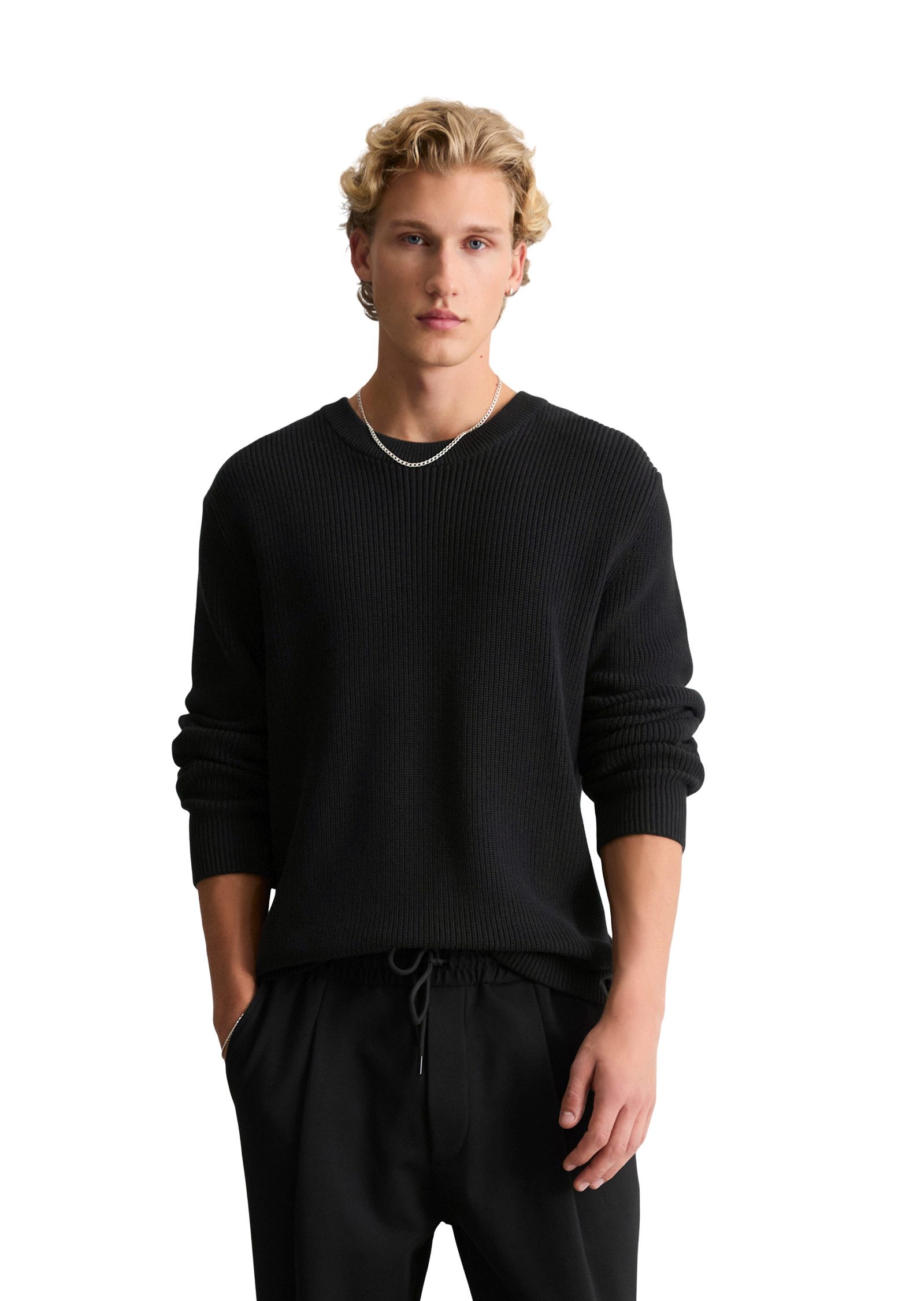 Marc O'Polo DENIM Rundhalspullover regular aus reiner Bio-Baumwolle