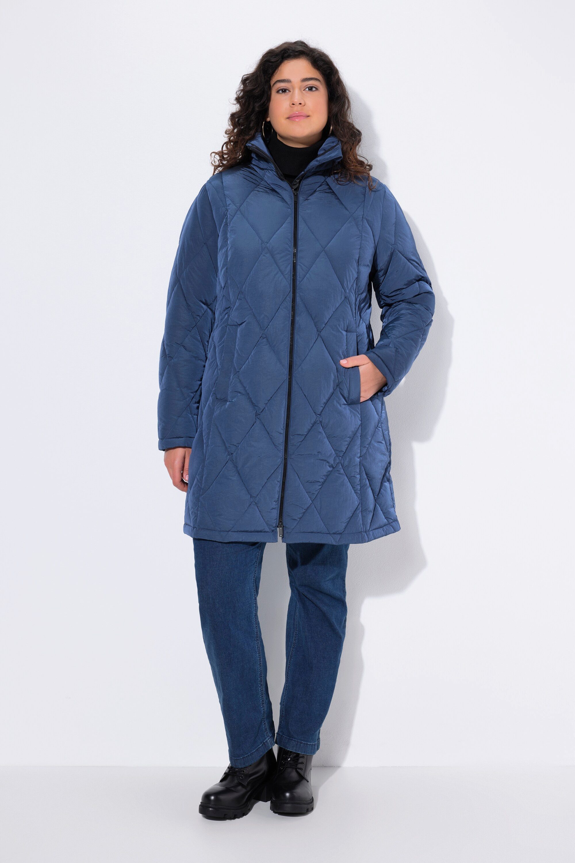 Ulla Popken Wintermantel HYPRAR Steppmantel wasserabweisend Kapuzenkragen günstig online kaufen