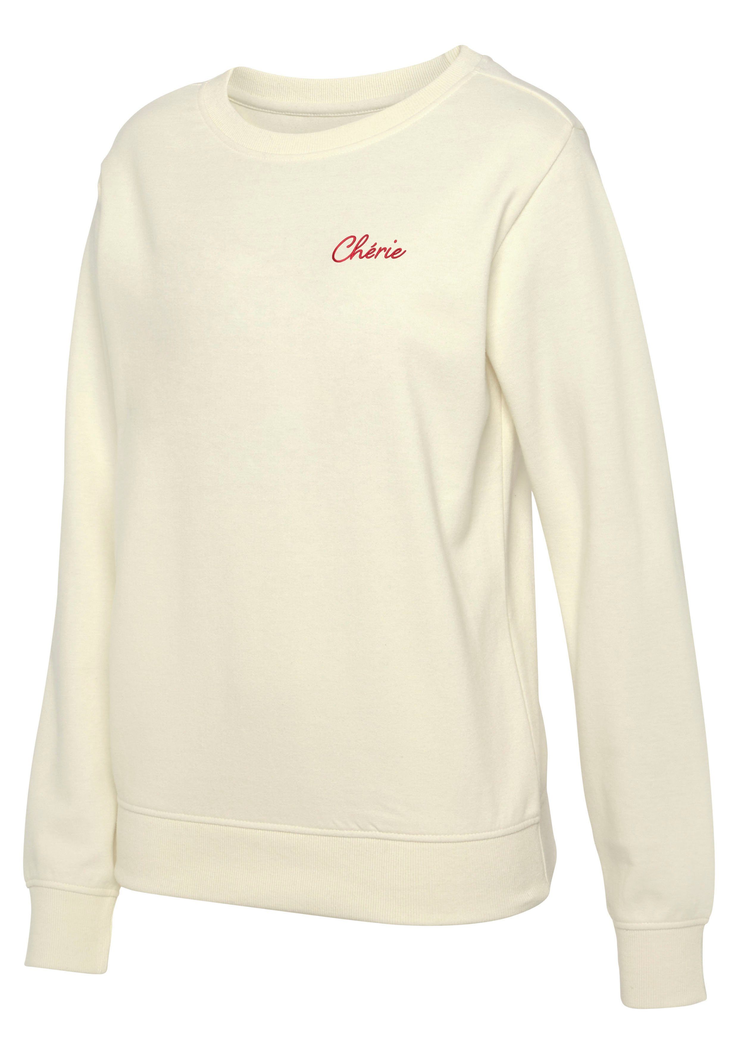 Vivance Sweatshirt (1-tlg) Sweatshirt mit Frontprint, Loungeanzug
