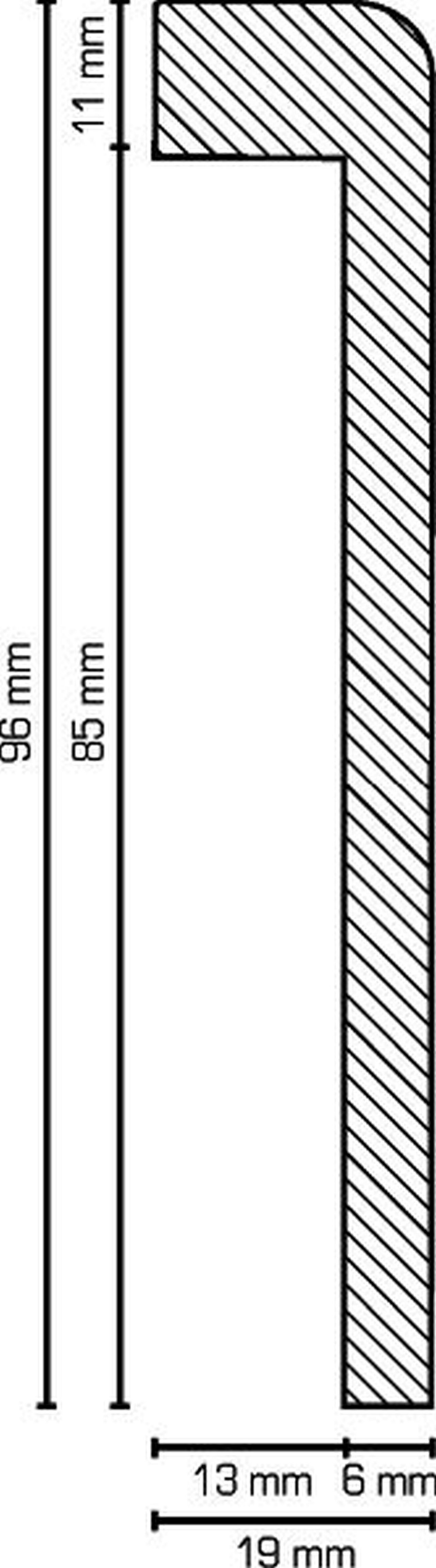 Südbrock Sockelleiste Sockelleiste Abdeckleiste Fliesensockel Verblendung 19x96 RAL 9016, L: 250 cm, H: 9.6 cm, 1-St. – Bild 4 von 4