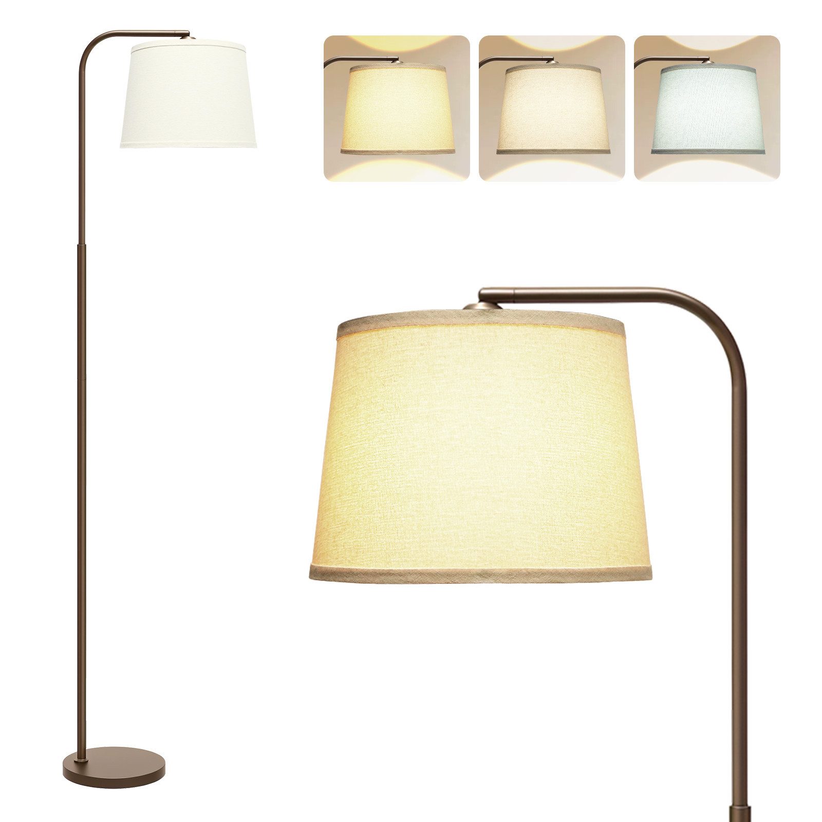 Tukrool Stehlampe Standleuchten,Bogenlampe 166cm,Dimmbar LED Stehleuchte günstig online kaufen