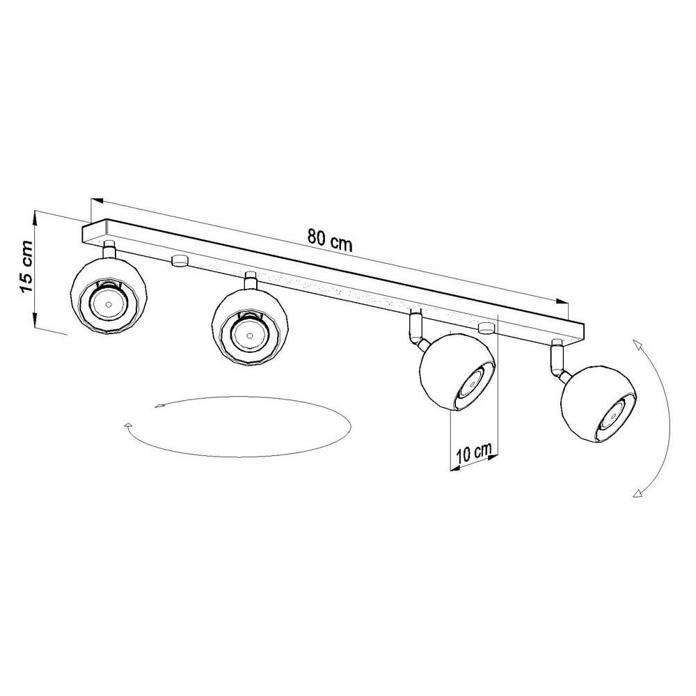 LED Spots Leuchtmittel Deckenlampe Deckenspot, Esszimmer nicht etc-shop bewegliche Deckenleuchte Schwarz inklusive,