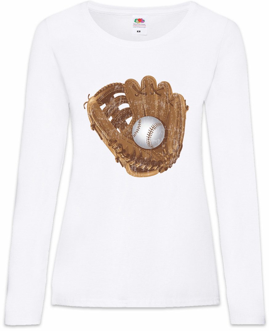 Urban Backwoods Langarmshirt Urban Backwoods Baseball Glove Damen Langarmshirt (1-tlg) Spielfeld Court Spieler Verein