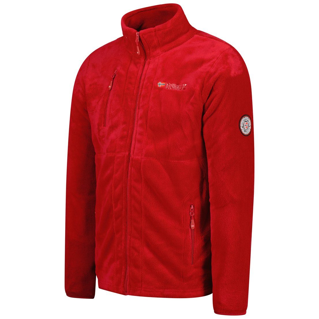 Geographical Norway Fleecejacke Herren Fleecejacke Outdoor Freizeit Jacke Fleece flauschig und warm auch in Großen Größen erhältlich, in Unifarbe, mit Stehkragen