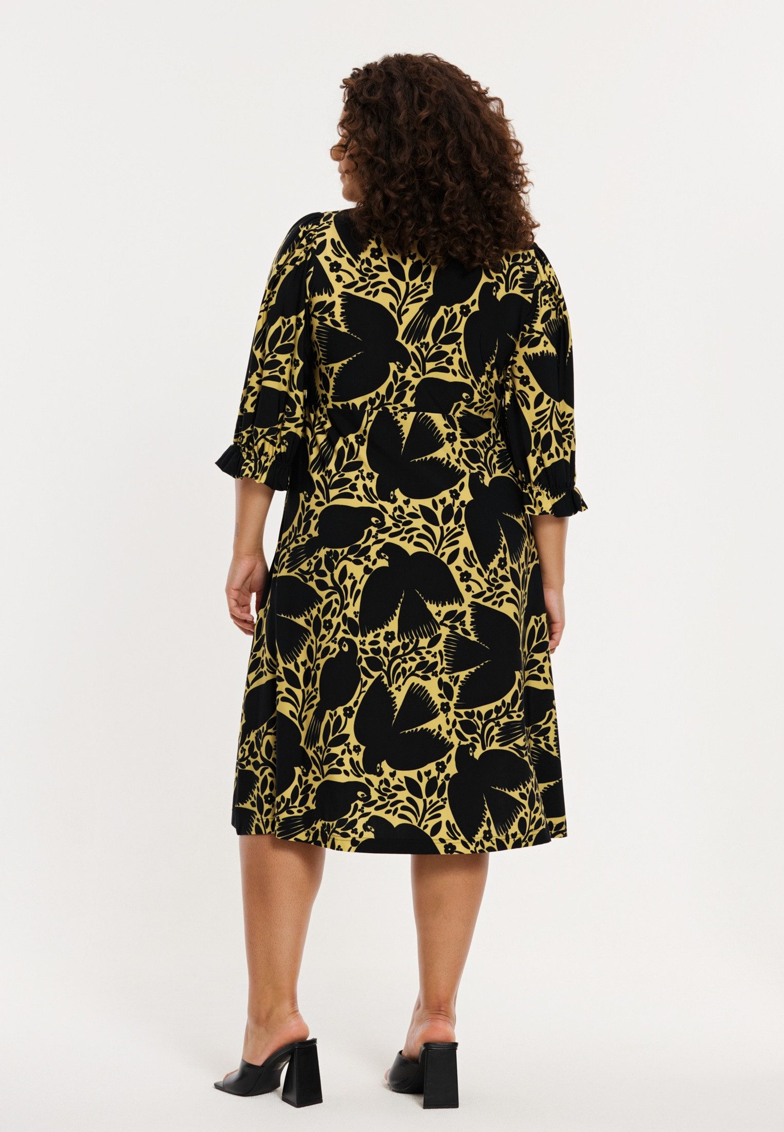 YOEK A-Linien-Kleid Damen Kleid mit Druck Bio-Baumwolle günstig online kaufen