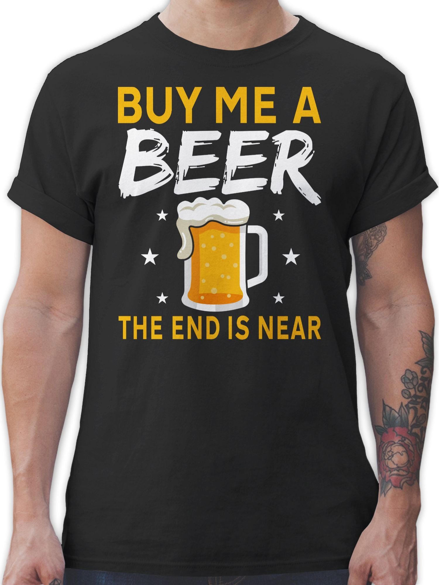 near Bier beer JGA Sterne T-Shirt Shirtracer Schwarz a is end Männer the me Buy 01