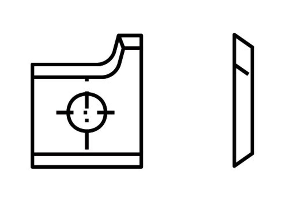 Tigra Wendeplattenfräser Blankett 24 12x14,5x2,0mm d=4,0mm R=2,5 T04F 10 Stück | Fräser-Sets