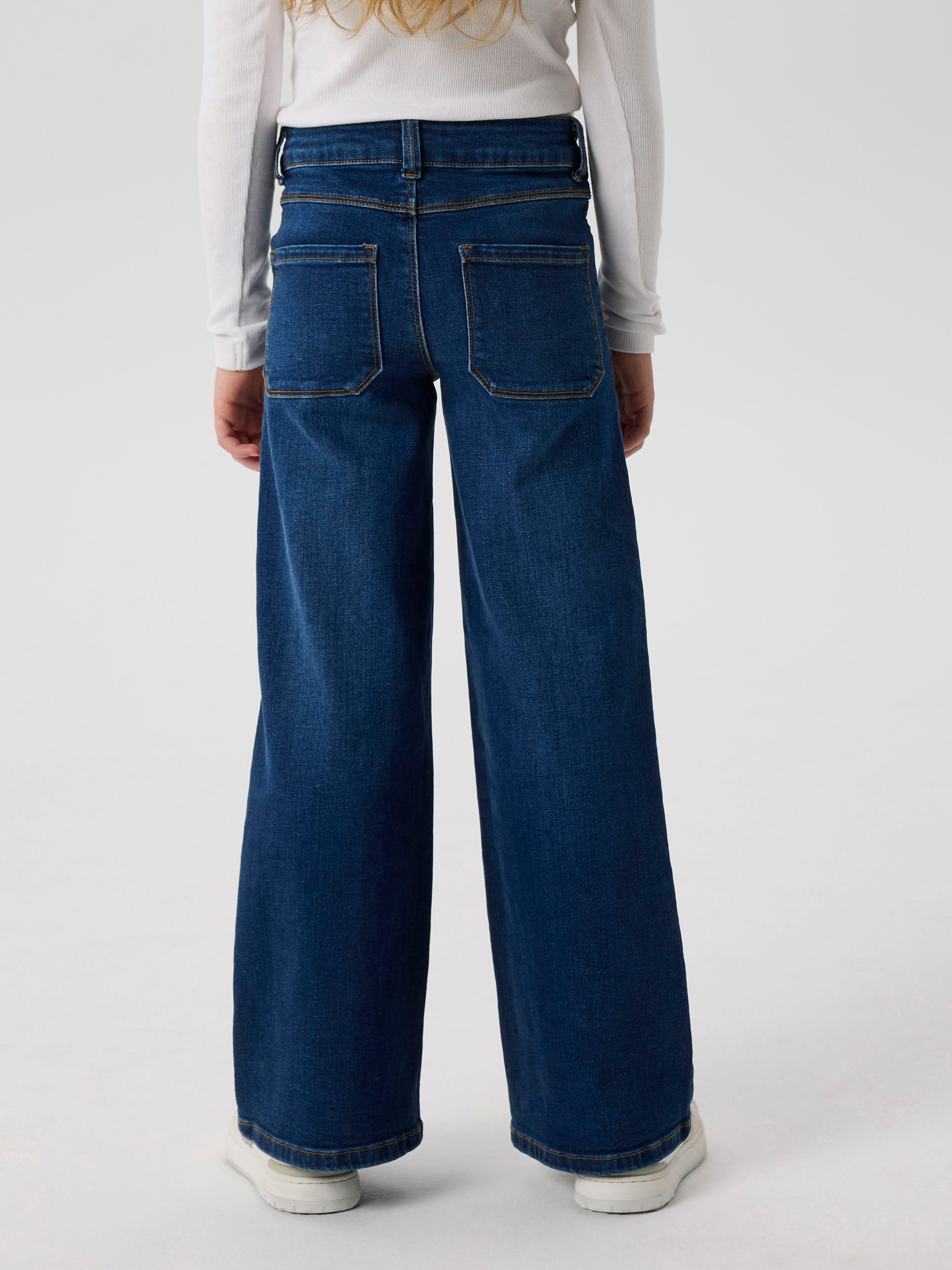 Name It Weite Джинси NKFPOLLY X-WIDE JEANS 3057-FR NOOS Baumwollmischung, Wide Fit an den Beinen, leichter Used Look