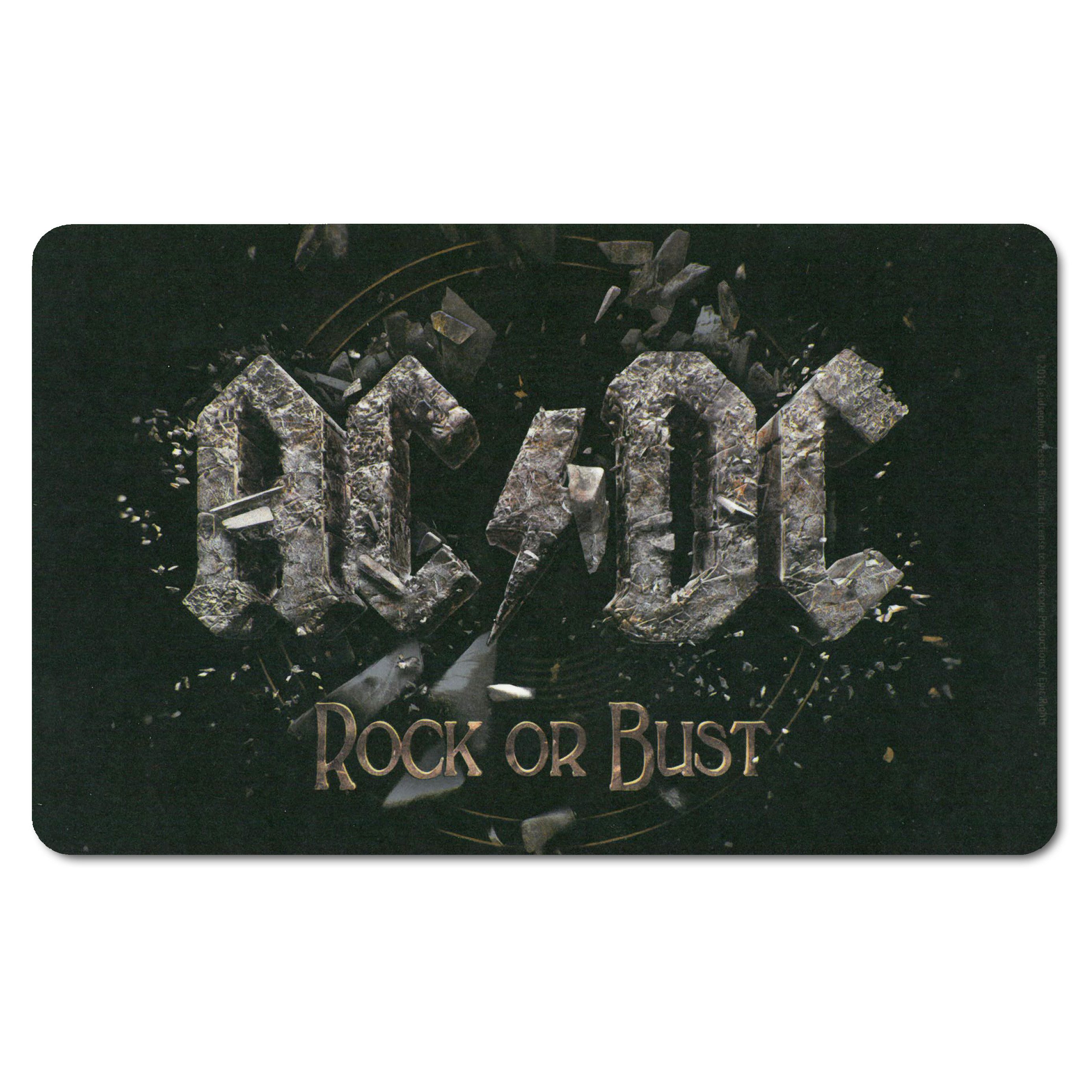 LOGOSHIRT Frühstücksbrett Frühstücksbrettchen AC/DC – Rock or Bust, (1-St), langlebig, robust und alltagstauglich
