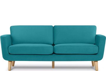 Konsimo 3-Sitzer TAGIO Sofa 3 Personen, mit Armlehnen, Scandi-Stil, Made in Europe, Gestell aus Massivholz