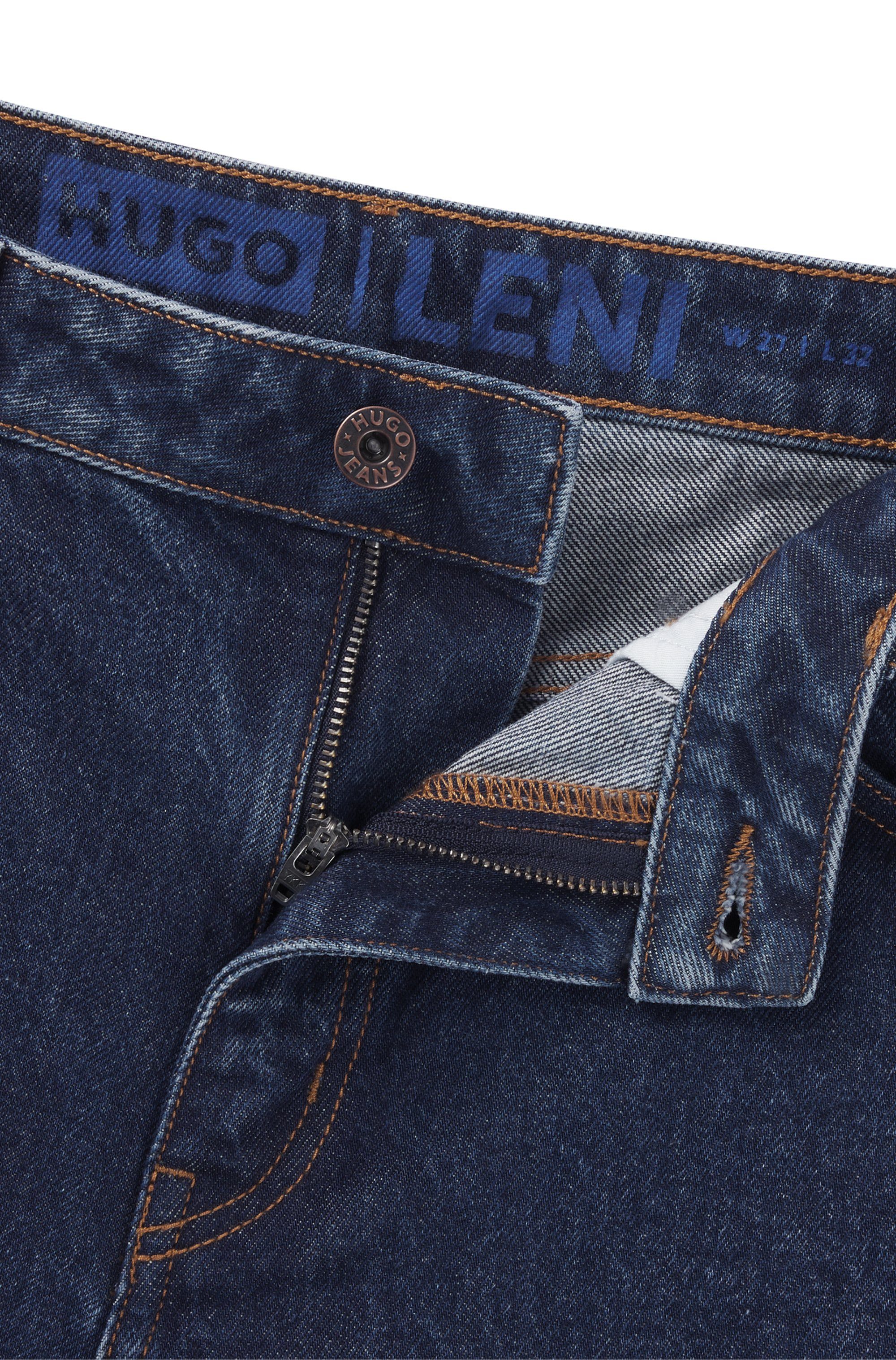 HUGO Relax-fit-Jeans Leni mit charakteristischer Stickerei